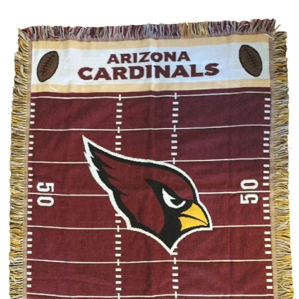 Arizona‎ Cardinals Woven Jacquard Baby Throw Blanket 36